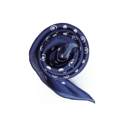 OriginalFani®design 100% Silk Twill  Fan-dana™ Scarf (Navy)