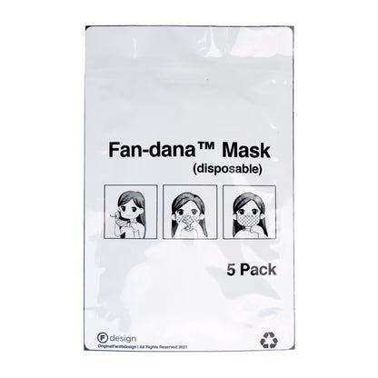 OriginalFani®design Fan-dana™️ Mask (disposable) 5 pack (White)