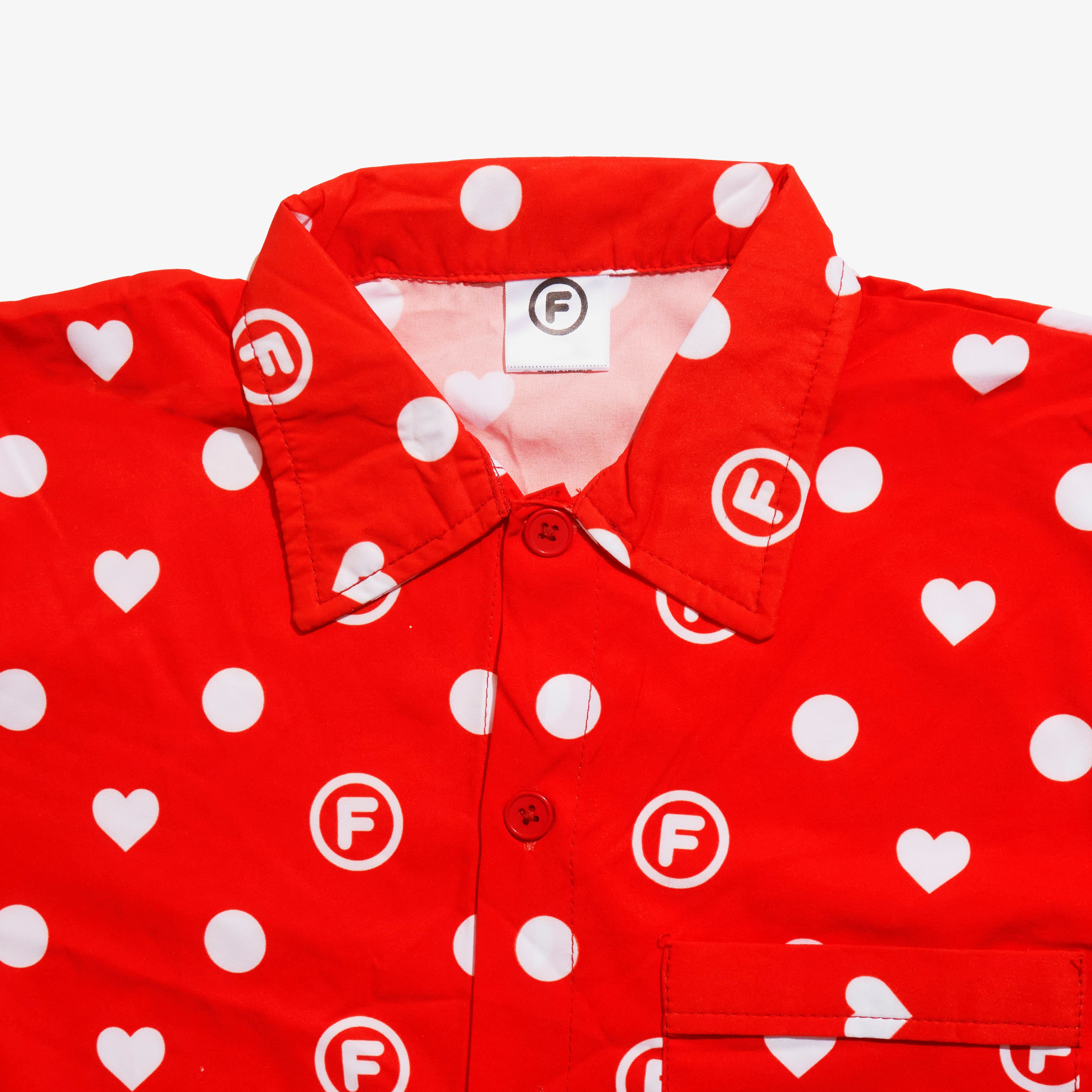 OriginalFani®design Love Fan-dana™️ Button Up Shirt (Red)