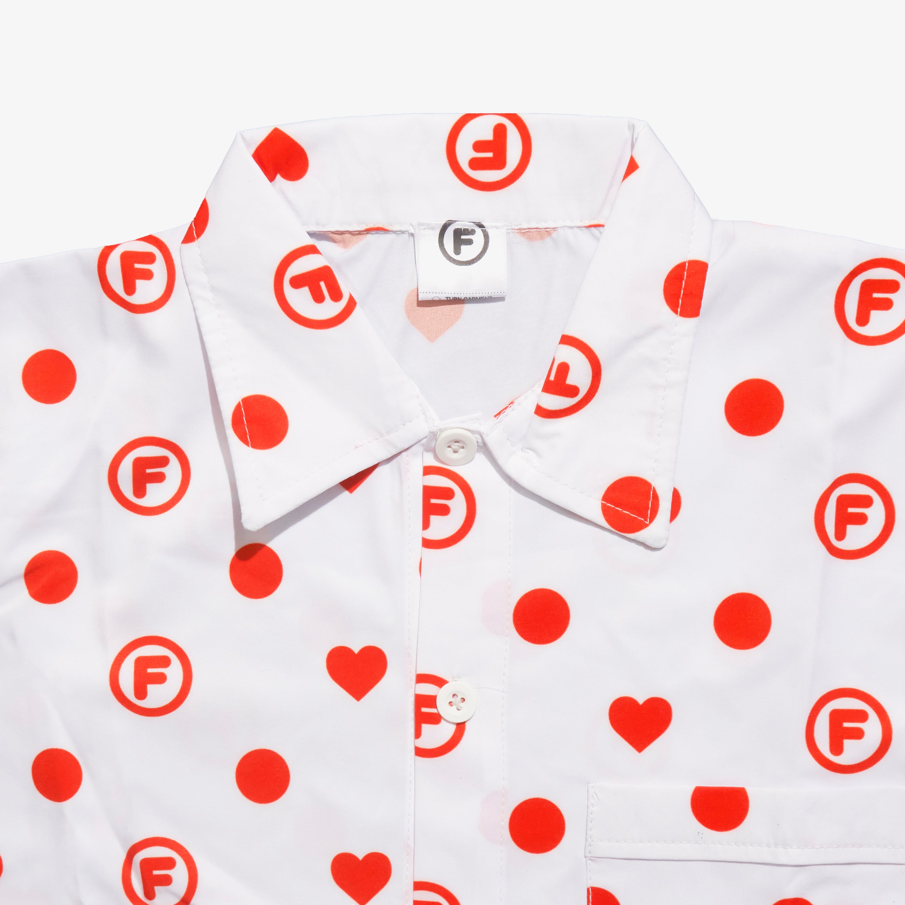 OriginalFani®design | Love Fan-dana™️ Button Up Shirt (White)