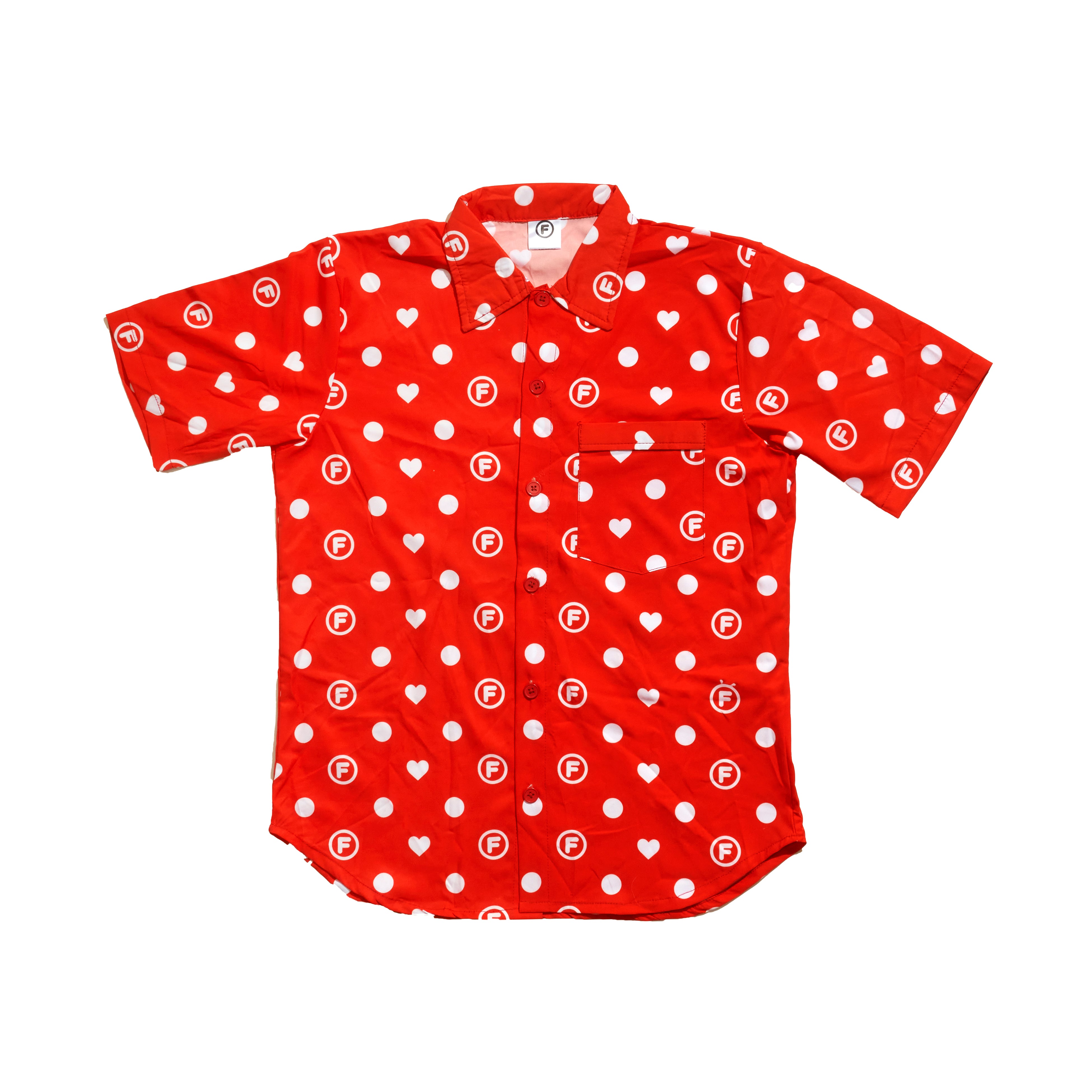 OriginalFani®design Love Fan-dana™️ Button Up Shirt (Red)